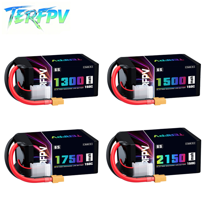 Drone Battery 4S - TERFPV Lipo Battery 6S 22.2V 1300/1500/1750./2150mAh