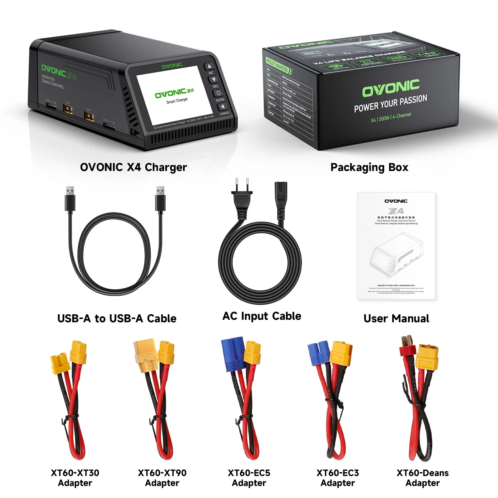 Drone Battery Smart - Ovonic X4 AC500W 4 Channel Smart