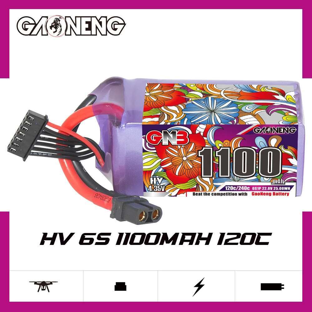 2Pcs GNB 6S Lipo Battery 22.8V - огляд і ціна Drone Battery Plate