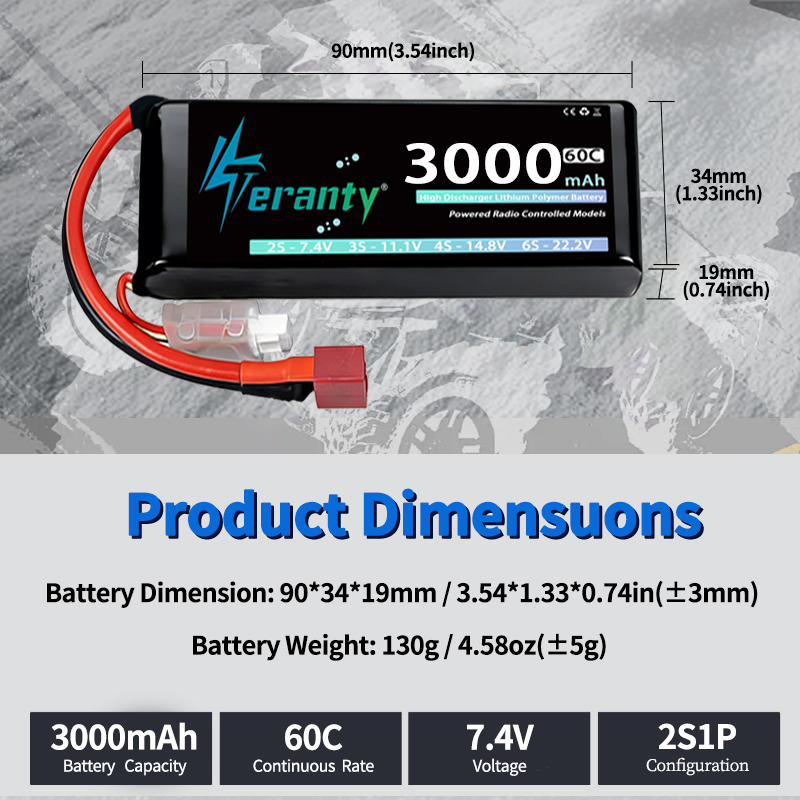 TERANTY 2S 3000mAh Lipo Batter - огляд і ціна Drone Battery Plate
