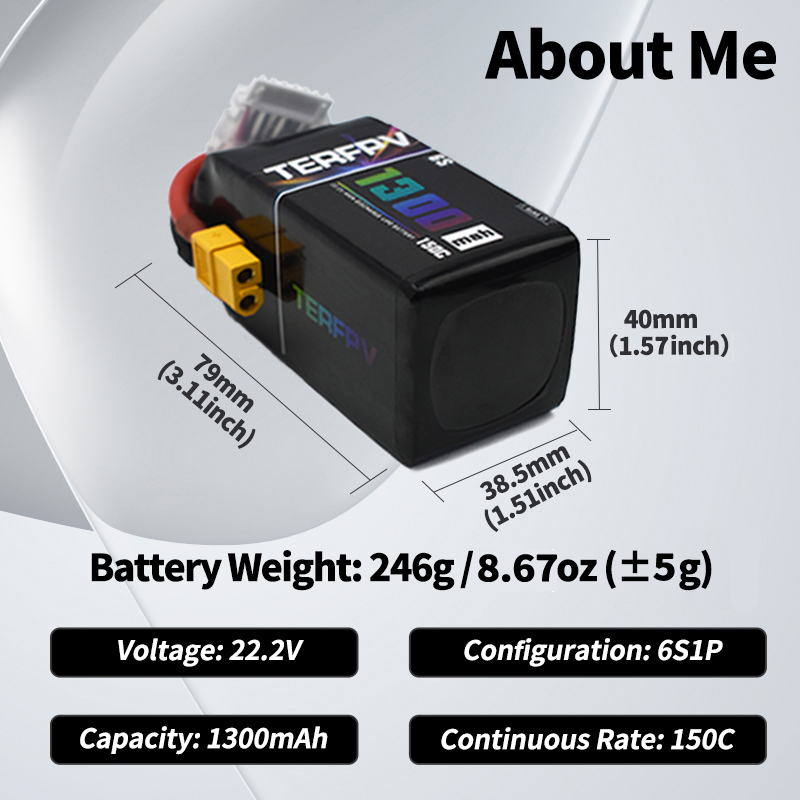 TERFPV Lipo Battery 6S 22.2V 1 - огляд і ціна Drone Battery 4S