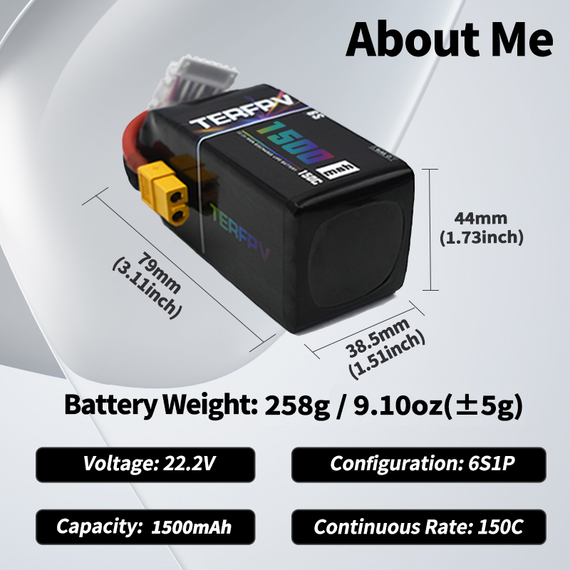 TERFPV Lipo Battery 6S 22.2V 1 - огляд і ціна Drone Battery 4S