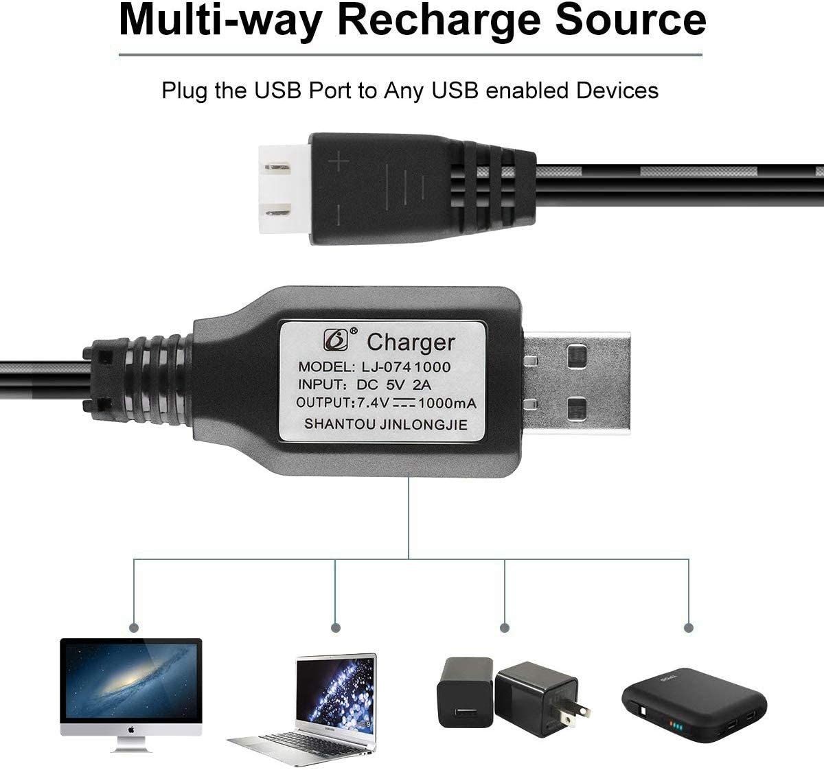 1-Pack XH-3P Balance 7.4V 1A L - огляд і ціна Drone Battery Balance Charger