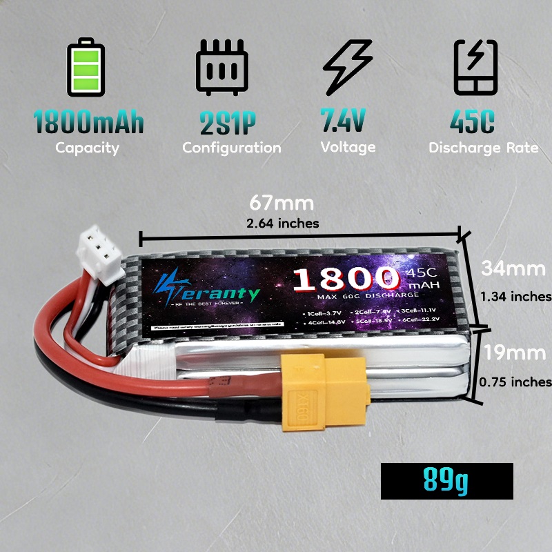 TERANTY 2S 3S 4S 1800mAh Lipo  - огляд і ціна Drone Battery 4S