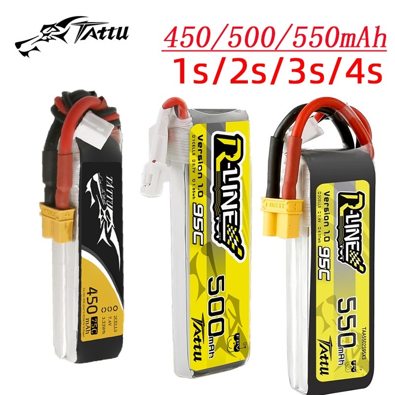 3Pcs NEW TATTU 450/500/550mAh  - огляд і ціна Drone Battery 4S
