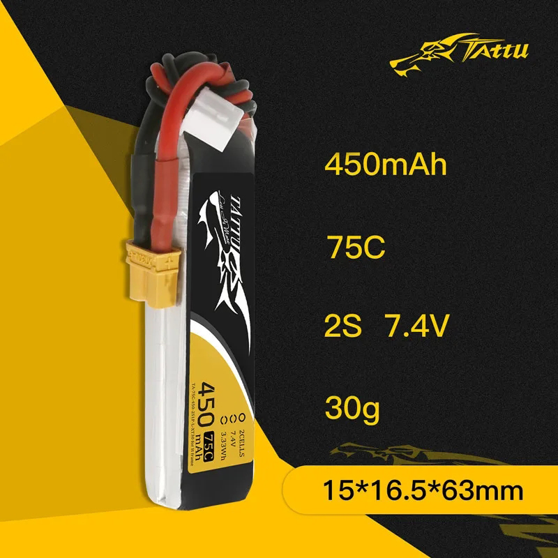 3Pcs NEW TATTU 450/500/550mAh  - огляд і ціна Drone Battery 4S