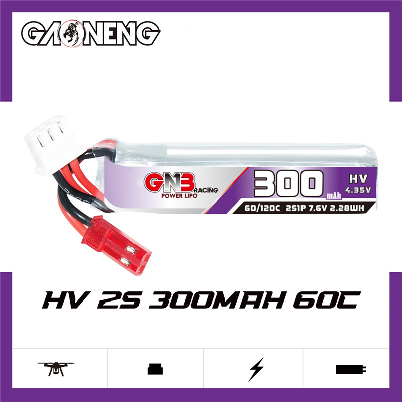 GAONENG GNB 2S 7.6V 300mAh 60C - огляд і ціна Drone Battery Connector